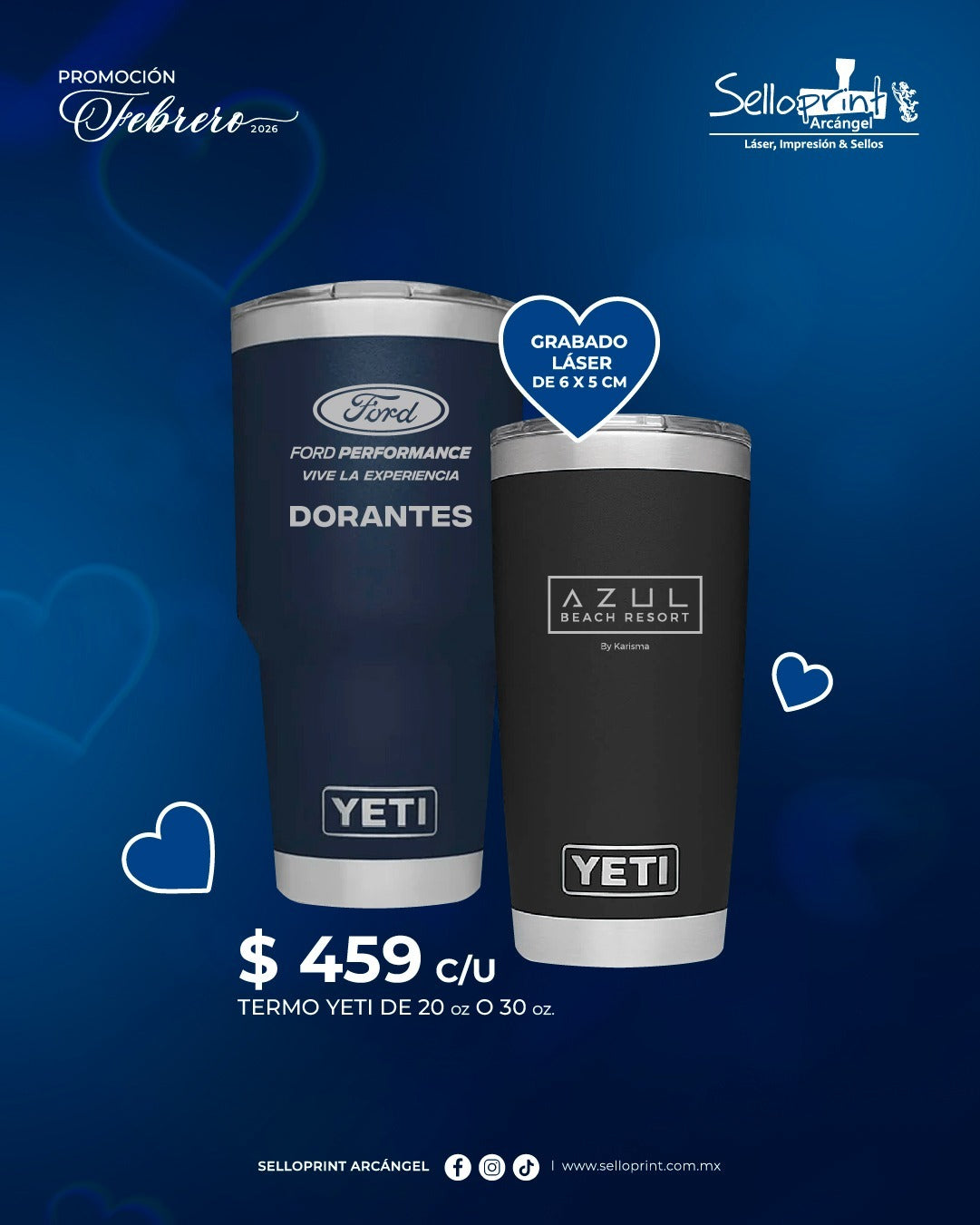 TERMO YETI DE 20 OZ O 30 OZ